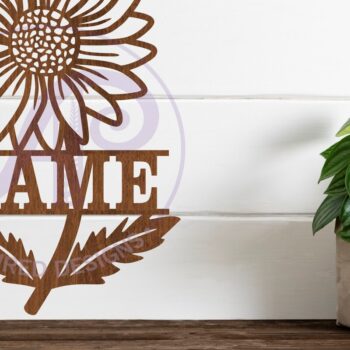 Intra απο ξύλο plywood 3mm-4mm πάχος - Πρότυπο κοπής λέιζερ  Sin Name Daisy Δίασταση 30x20 cm INTRAFABR-78770334 - Image 1