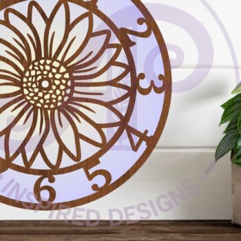 Intra απο ξύλο plywood 3mm-4mm πάχος -  με λέιζερ ρολόι τοίχου Daisy,  Δίασταση 30x20 cm INTRAFABR-92083920 - Image 3