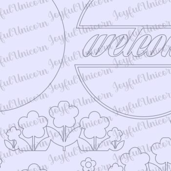 Intra απο ξύλο plywood 3mm-4mm πάχος - Daisy Welcome Door Hanger Δίασταση 20x20 cm INTRAFABR-93544429 - Image 4