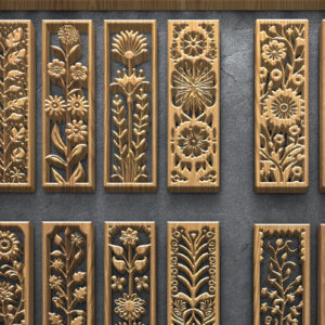 Intra απο ξύλο plywood 3mm-4mm πάχος - Πάνελ λέιζερ Daisy & Wildflower Δίασταση 3200x7200 cm INTRAFABR-124640248