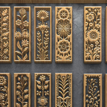 Intra απο ξύλο plywood 3mm-4mm πάχος - Πάνελ λέιζερ Daisy & Wildflower Δίασταση 3200x7200 cm INTRAFABR-124640248 - Image 1