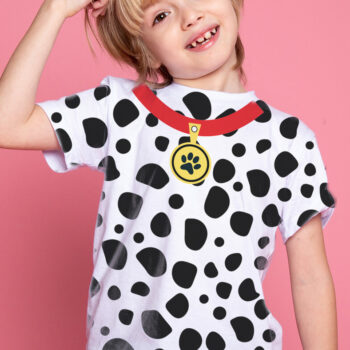 Intra απο ξύλο plywood 3mm-4mm πάχος - Μοτίβο Δαλματίας με κηλίδες με γιακά Δίασταση 6x6 cm INTRAFABR-69811902 - Image 4