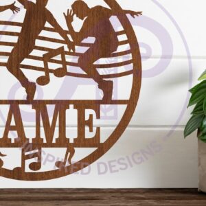 Intra απο ξύλο plywood 3mm-4mm πάχος - Σήμα ονόματος Dancer, , Music Themed Δίασταση 30x20 cm INTRAFABR-84868953