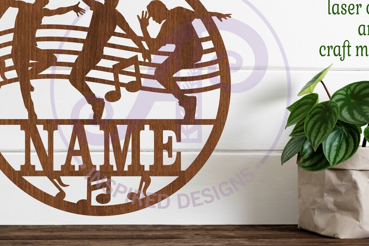 Intra απο ξύλο plywood 3mm-4mm πάχος - Σήμα ονόματος Dancer, , Music Themed Δίασταση 30x20 cm INTRAFABR-84868953