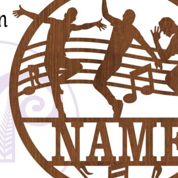 Intra απο ξύλο plywood 3mm-4mm πάχος - Σήμα ονόματος Dancer, , Music Themed Δίασταση 30x20 cm INTRAFABR-84868953 - Image 3