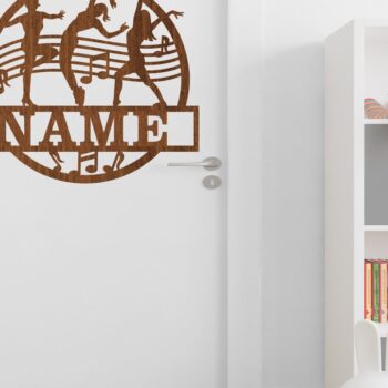 Intra απο ξύλο plywood 3mm-4mm πάχος - Πινακίδα ονόματος χορεύτριας, , τοίχος με θέμα τη μουσική Δίασταση 30x20 cm INTRAFABR-73181306 - Image 2