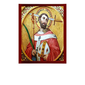 Εικόνα Ορθοδοξίας με περίγραμμα χρυσό σε ξύλο Φλαμουρίας  με  βάση Εικόνα Αγίου Θωμά της Άκρας, Χειροποίητη Καθολική Εικόνα Αγίου Θωμά της Άκρας, Επιτοίχια Πλακέτα Βυζαντινής Τέχνης, Χριστιανική Θρησκευτική Τέχνη Διάσταση 40x30 cm (15,8 x 11,8 ίντσες)INTRAEK-43216723811 - Image 1