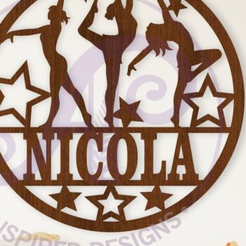 Intra απο ξύλο plywood 3mm-4mm πάχος - Πρότυπο κοπής λέιζερ   Name Dancers Δίασταση 30x20 cm INTRAFABR-110351028 - Image 1