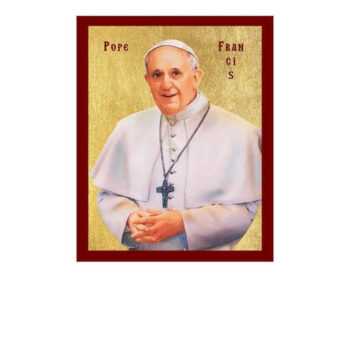 Εικόνα Ορθοδοξίας με περίγραμμα χρυσό σε ξύλο Φλαμουρίας  με  βάση Εικόνα Πάπα Φραγκίσκου, Χειροποίητη Χριστιανική Εικόνα του Αγίου Φραγκίσκου, Κρεμαστή πλάκα Βυζαντινής Τέχνης, Χριστιανική Θρησκευτική Τέχνη Διάσταση 40x30 cm (15,8 x 11,8 ίντσες)INTRAEK-43216723807 - Image 1