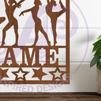 Intra απο ξύλο plywood 3mm-4mm πάχος - Dancers Square Name Wall Art Sign, Δίασταση 40x50 cm INTRAFABR-113348350 - Image 2