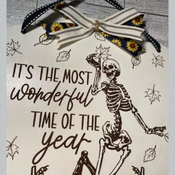 Intra απο ξύλο plywood 3mm-4mm πάχος - Dancing Fall Skeleton Laser Δίασταση 30x20 cm INTRAFABR-37838407 - Image 2