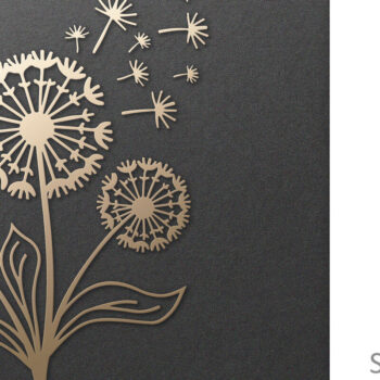 Intra απο ξύλο plywood 3mm-4mm πάχος - Dandelion Flower , Χαρτί & Laser Cut Δίασταση 30x20 cm INTRAFABR-99019934 - Image 1