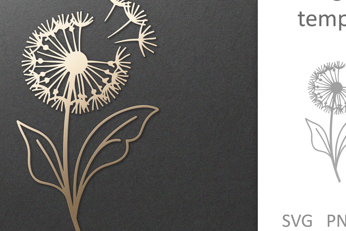 Intra απο ξύλο plywood 3mm-4mm πάχος - Dandelion Flower , Χαρτί &amp; Laser Cut Δίασταση 30x20 cm INTRAFABR-99019996