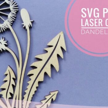 Intra απο ξύλο plywood 3mm-4mm πάχος - Πικραλίδα  Laser Cut Flower Δίασταση 20x20 cm INTRAFABR-34576554 - Image 1