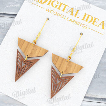 Intra απο ξύλο plywood 3mm-4mm πάχος - Κρεμαστά σκουλαρίκια Πακέτο κοπής με λέιζερ Δίασταση 3x3 cm INTRAFABR-122379812 - Image 11