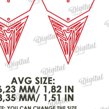 Intra απο ξύλο plywood 3mm-4mm πάχος - Κρεμαστά σκουλαρίκια με λέιζερ Δίασταση 3x3 cm INTRAFABR-122535267 - Image 2