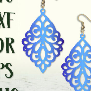 Intra απο ξύλο plywood 3mm-4mm πάχος - Σκουλαρίκια Dangle Cut, Boho Σκουλαρίκια Δίασταση 3x3 cm INTRAFABR-99491394 - Image 4