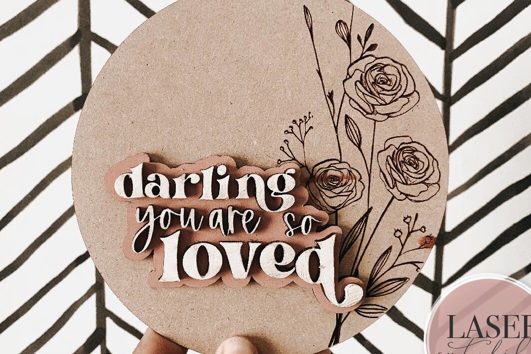 Intra απο ξύλο plywood 3mm-4mm πάχος - Αγαπητέ, είσαι τόσο αγαπημένος  Δίασταση 20x20 cm INTRAFABR-75317913