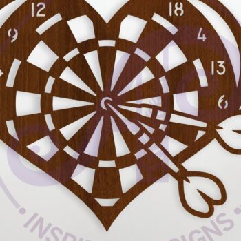 Intra απο ξύλο plywood 3mm-4mm πάχος - Πινακίδα τοίχου Heart Board Dart, Laser Δίασταση 20x20 cm INTRAFABR-122918770 - Image 1