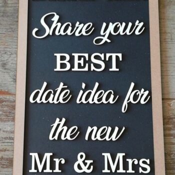 Intra απο ξύλο plywood 3mm-4mm πάχος - Βάζο ημερομηνίας, Σήμα βιβλίου επισκεπτών γάμου  Δίασταση 20x20 cm INTRAFABR-35835434 - Image 1