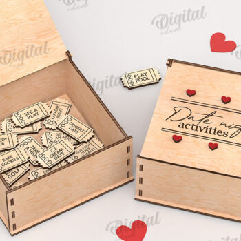 Intra απο ξύλο plywood 3mm-4mm πάχος - Date Night Box & Tokens Laser Cut Bundle Δίασταση 30x20 cm INTRAFABR-115403091 - Image 7