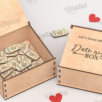 Intra απο ξύλο plywood 3mm-4mm πάχος - Date Night Box & Tokens Laser Cut Bundle Δίασταση 30x20 cm INTRAFABR-115403091 - Image 8