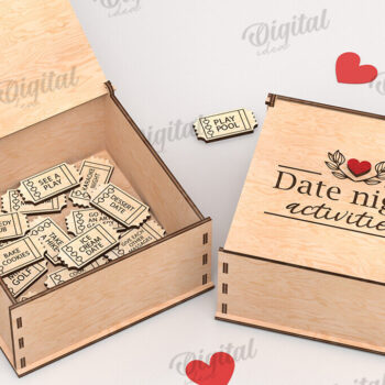 Intra απο ξύλο plywood 3mm-4mm πάχος - Date Night Box & Tokens Laser Cut Bundle Δίασταση 30x20 cm INTRAFABR-115403091 - Image 13