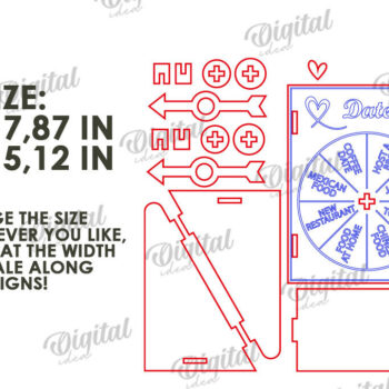 Intra απο ξύλο plywood 3mm-4mm πάχος - Date Night Spinner Planner Laser Cut Δίασταση 30x20 cm INTRAFABR-112022713 - Image 3