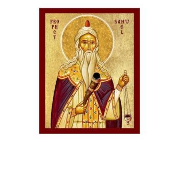 Εικόνα Ορθοδοξίας με περίγραμμα χρυσό σε ξύλο Φλαμουρίας  με  βάση Εικόνα Προφήτη Σαμουήλ, Χειροποίητη Χριστιανική Εικόνα του Προφήτη Σαμουήλ, Κρεμαστή πλάκα Βυζαντινής Τέχνης, Χριστιανική Θρησκευτική Τέχνη Διάσταση 40x30 cm (15,8 x 11,8 ίντσες)INTRAEK-43216723695 - Image 1