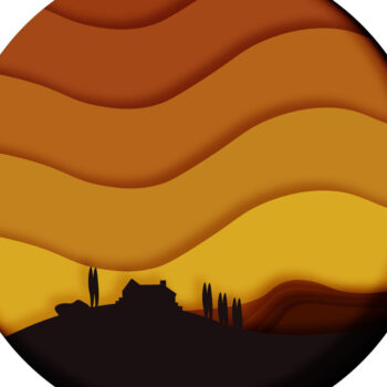 Intra απο ξύλο plywood 3mm-4mm πάχος - Dawn Sky 3D Shadow Box Paper Cut Δίασταση 25x25 cm INTRAFABR-29259466 - Image 1