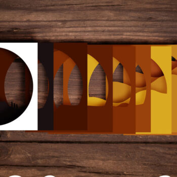 Intra απο ξύλο plywood 3mm-4mm πάχος - Dawn Sky 3D Shadow Box Paper Cut Δίασταση 25x25 cm INTRAFABR-29259466 - Image 3