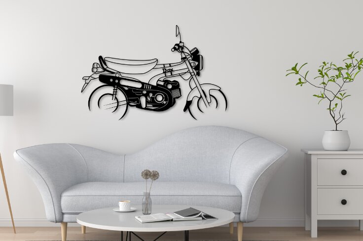 Intra απο ξύλο plywood 3mm-4mm πάχος - DAX Laser Cut Μοτοσικλέτα Σιλουέτα Δίασταση 20x20 cm INTRAFABR-111763574