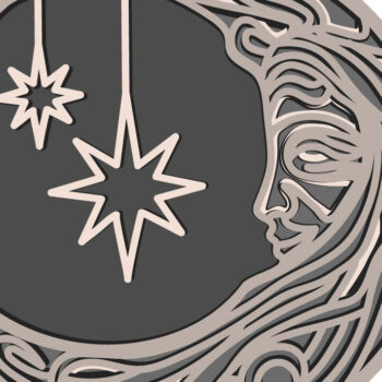 Intra απο ξύλο plywood 3mm-4mm πάχος - Day and Night 3D Multilayer /Lasercut Δίασταση 30x20 cm INTRAFABR-67067669 - Image 1