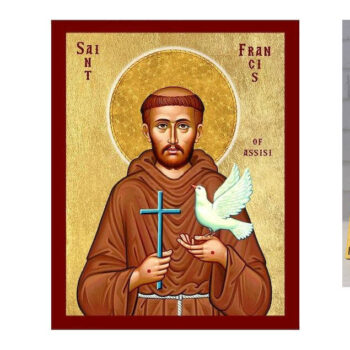 Εικόνα Ορθοδοξίας με περίγραμμα χρυσό σε ξύλο Φλαμουρίας  με  βάση Εικόνα Αγίου Φραγκίσκου της Ασίζης, Χειροποίητη Χριστιανική Εικόνα Αγίου Φραγκίσκου της Ασίζης, Κρεμαστή πλάκα Βυζαντινής Τέχνης, Χριστιανική Θρησκευτική Τέχνη Διάσταση 40x30 cm (15,8 x 11,8 ίντσες)INTRAEK-43216723682 - Image 1