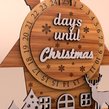 Intra απο ξύλο plywood 3mm-4mm πάχος - Ημερολόγιο έλευσης ημερών μέχρι τα Χριστούγεννα Δίασταση 6x7 cm INTRAFABR-108995835 - Image 4