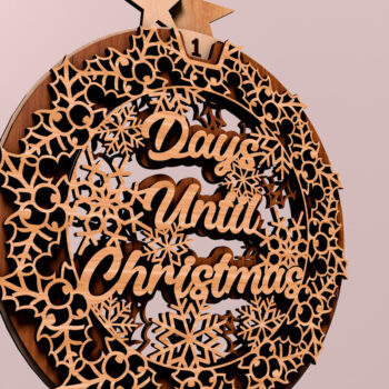 Intra απο ξύλο plywood 3mm-4mm πάχος - Days Under Christmas Advent στεφάνι Δίασταση 13x9 cm INTRAFABR-108123954 - Image 6