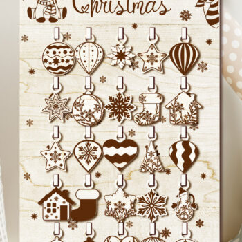 Intra απο ξύλο plywood 3mm-4mm πάχος - Μέρες μέχρι τα Χριστούγεννα Δίασταση 6x20 cm INTRAFABR-49306331 - Image 2