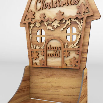 Intra απο ξύλο plywood 3mm-4mm πάχος - Πρότυπο αντίστροφης μέτρησης ημερών μέχρι τα Χριστούγεννα Δίασταση 15x8 cm INTRAFABR-105817974 - Image 2