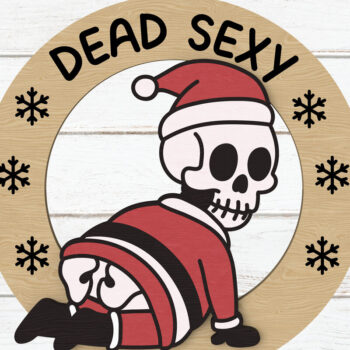 Intra απο ξύλο plywood 3mm-4mm πάχος - Νεκρό σέξι σκελετό στολίδι του Άγιου Βασίλη Δίασταση 6x6 cm INTRAFABR-108798654 - Image 1