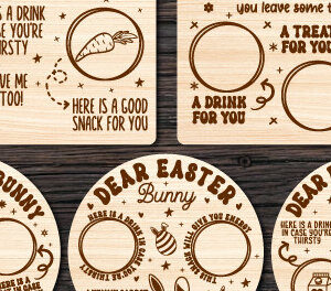 Intra απο ξύλο plywood 3mm-4mm πάχος - Αγαπητέ πασχαλινό λαγουδάκι Δίσκος  Δίασταση 15x15 cm INTRAFABR-90323932