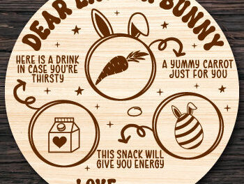 Intra απο ξύλο plywood 3mm-4mm πάχος - Αγαπητέ πασχαλινό λαγουδάκι Δίσκος  Δίασταση 15x15 cm INTRAFABR-90323932 - Image 3