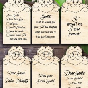 Intra απο ξύλο plywood 3mm-4mm πάχος - Αγαπητοί Άγιοι Χριστουγεννιάτικες ετικέτες V2 Δίασταση 15x15 cm INTRAFABR-37338973