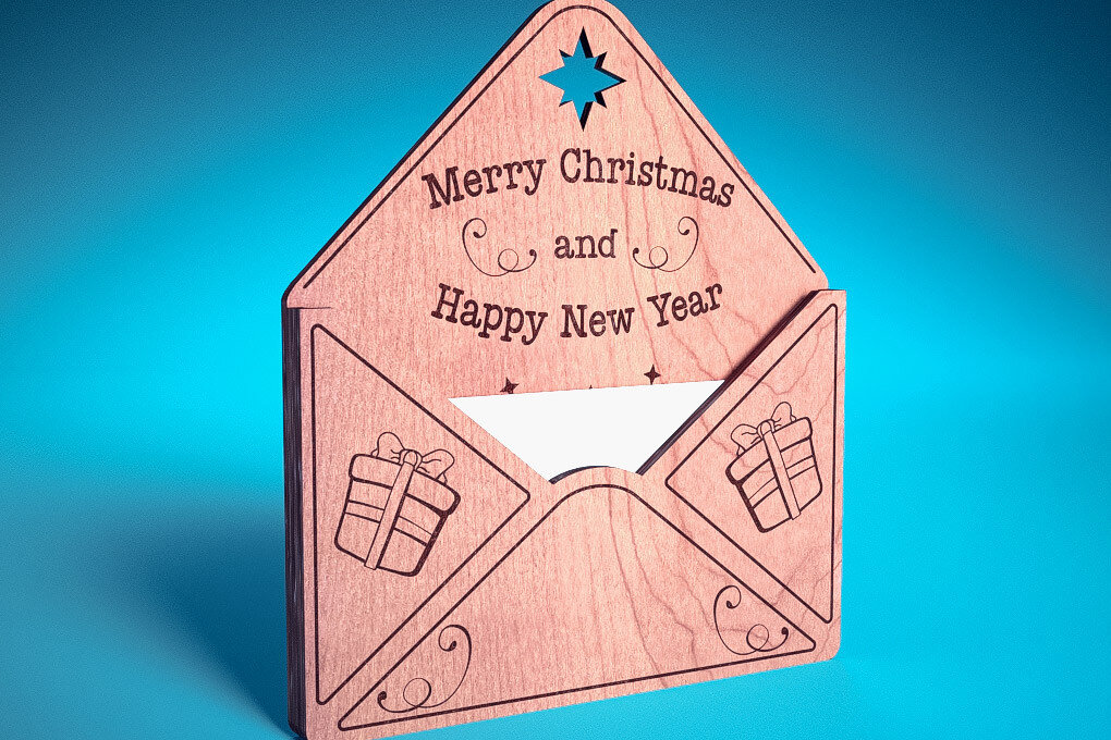 Intra απο ξύλο plywood 3mm-4mm πάχος - Dear Santa Ornament Laser Cut  |  Δίασταση 6x6 cm INTRAFABR-72094744