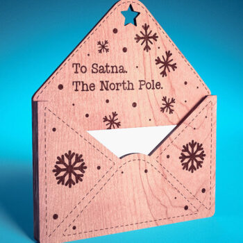 Intra απο ξύλο plywood 3mm-4mm πάχος - Dear Santa Ornament Laser Cut | Δίασταση 6x6 cm INTRAFABR-72094418 - Image 2