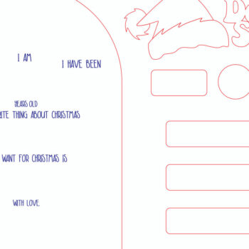 Intra απο ξύλο plywood 3mm-4mm πάχος - Αγαπητέ Santa Sign File  Δίασταση 30x20 cm INTRAFABR-101832727 - Image 3