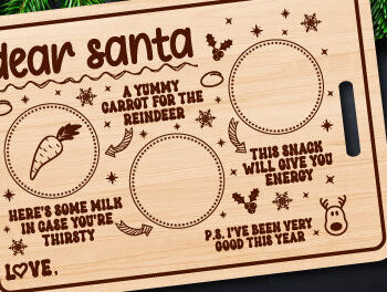 Intra απο ξύλο plywood 3mm-4mm πάχος - Αγαπητέ Santa Tray Cut Laser Δίασταση 20x20 cm INTRAFABR-80150955 - Image 1