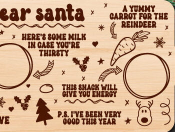 Intra απο ξύλο plywood 3mm-4mm πάχος - Αγαπητέ Santa Tray Cut Laser Δίασταση 20x20 cm INTRAFABR-80150965 - Image 1