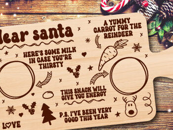 Intra απο ξύλο plywood 3mm-4mm πάχος - Αγαπητέ Santa Tray Cut Laser Δίασταση 20x20 cm INTRAFABR-80150965 - Image 2