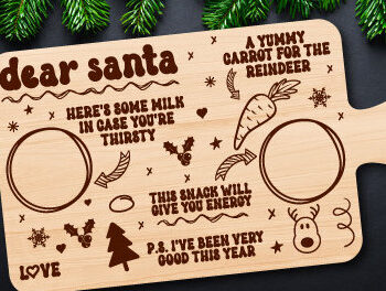 Intra απο ξύλο plywood 3mm-4mm πάχος - Αγαπητέ Santa Tray Cut Laser Δίασταση 20x20 cm INTRAFABR-80150965 - Image 3