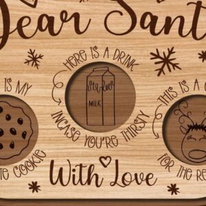 Intra απο ξύλο plywood 3mm-4mm πάχος - Αγαπητέ Santa Tray Cut Laser Δίασταση 15x15 cm INTRAFABR-105129720